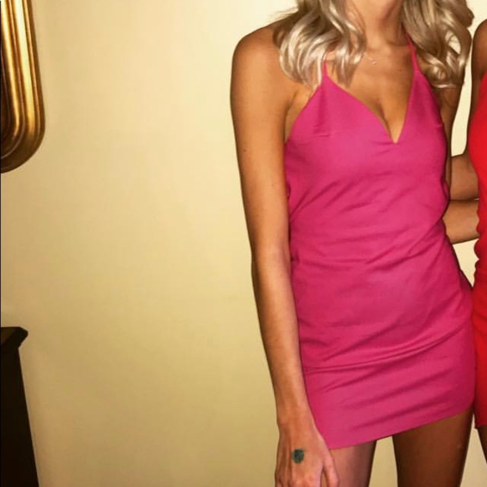 HOT PINK mini dress